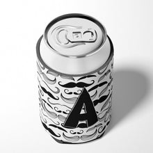 Load image into Gallery viewer, Letter A Moustache Initial Can or Bottle Hugger CJ2009-ACC