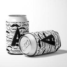 Load image into Gallery viewer, Letter A Moustache Initial Can or Bottle Hugger CJ2009-ACC