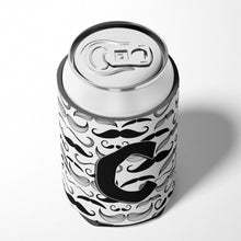 Load image into Gallery viewer, Letter C Moustache Initial Can or Bottle Hugger CJ2009-CCC