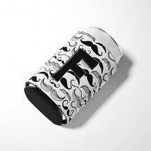 Load image into Gallery viewer, Letter F Moustache Initial Can or Bottle Hugger CJ2009-FCC
