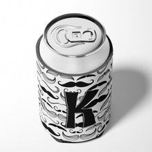 Load image into Gallery viewer, Letter K Moustache Initial Can or Bottle Hugger CJ2009-KCC
