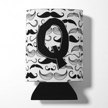 Load image into Gallery viewer, Letter Q Moustache Initial Can or Bottle Hugger CJ2009-QCC