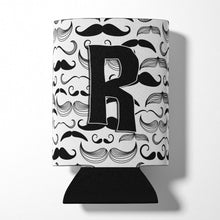 Load image into Gallery viewer, Letter R Moustache Initial Can or Bottle Hugger CJ2009-RCC