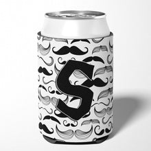 Load image into Gallery viewer, Letter S Moustache Initial Can or Bottle Hugger CJ2009-SCC