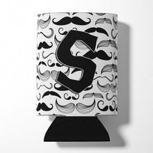Load image into Gallery viewer, Letter S Moustache Initial Can or Bottle Hugger CJ2009-SCC