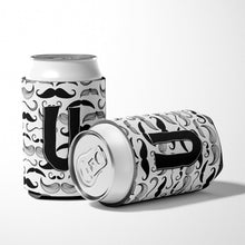 Load image into Gallery viewer, Letter U Moustache Initial Can or Bottle Hugger CJ2009-UCC