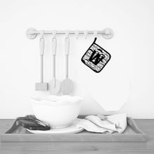 Load image into Gallery viewer, Letter W Moustache Initial Pot Holders - Set of 2 - Heat-Resistant Kitchen Essentials CJ2009-WPTHD