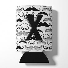 Load image into Gallery viewer, Letter X Moustache Initial Can or Bottle Hugger CJ2009-XCC