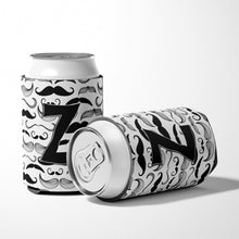 Load image into Gallery viewer, Letter Z Moustache Initial Can or Bottle Hugger CJ2009-ZCC