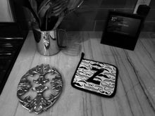 Load image into Gallery viewer, Letter Z Moustache Initial Pot Holders - Set of 2 - Heat-Resistant Kitchen Essentials CJ2009-ZPTHD