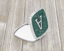 Load image into Gallery viewer, Letter A Back to School Initial Compact Mirror – Stylish Purse Mirror with Artistic Covers CJ2010-ASCM