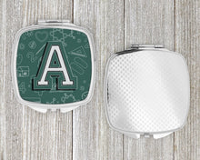 Load image into Gallery viewer, Letter A Back to School Initial Compact Mirror – Stylish Purse Mirror with Artistic Covers CJ2010-ASCM