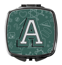 Load image into Gallery viewer, Letter A Back to School Initial Compact Mirror – Stylish Purse Mirror with Artistic Covers CJ2010-ASCM