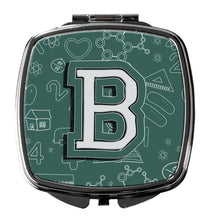 Load image into Gallery viewer, Letter B Back to School Initial Compact Mirror – Stylish Purse Mirror with Artistic Covers CJ2010-BSCM