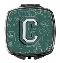 Load image into Gallery viewer, Letter C Back to School Initial Compact Mirror – Stylish Purse Mirror with Artistic Covers CJ2010-CSCM