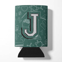 Load image into Gallery viewer, Letter J Back to School Initial Can or Bottle Hugger CJ2010-JCC