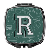 Load image into Gallery viewer, Letter R Back to School Initial Compact Mirror – Stylish Purse Mirror with Artistic Covers CJ2010-RSCM