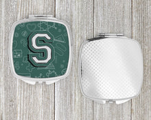 Load image into Gallery viewer, Letter S Back to School Initial Compact Mirror – Stylish Purse Mirror with Artistic Covers CJ2010-SSCM