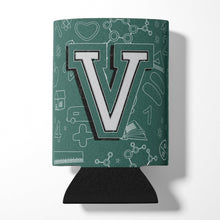Load image into Gallery viewer, Letter V Back to School Initial Can or Bottle Hugger CJ2010-VCC
