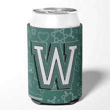 Load image into Gallery viewer, Letter W Back to School Initial Can or Bottle Hugger CJ2010-WCC