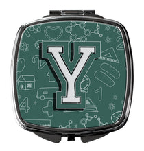 Load image into Gallery viewer, Letter Y Back to School Initial Compact Mirror – Stylish Purse Mirror with Artistic Covers CJ2010-YSCM