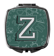 Load image into Gallery viewer, Letter Z Back to School Initial Compact Mirror – Stylish Purse Mirror with Artistic Covers CJ2010-ZSCM