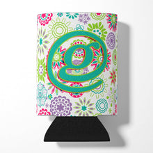 Load image into Gallery viewer, Letter G Flowers Pink Teal Green Initial Can or Bottle Hugger CJ2011-GCC