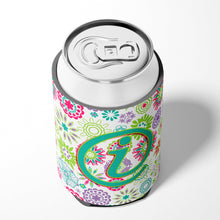 Load image into Gallery viewer, Letter I Flowers Pink Teal Green Initial Can or Bottle Hugger CJ2011-ICC