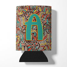 Load image into Gallery viewer, Letter A Retro Tribal Alphabet Initial Can or Bottle Hugger CJ2013-ACC