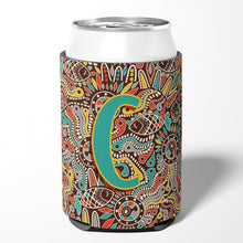 Load image into Gallery viewer, Letter C Retro Tribal Alphabet Initial Can or Bottle Hugger CJ2013-CCC