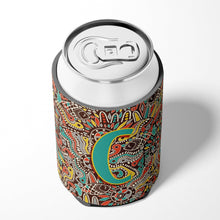 Load image into Gallery viewer, Letter C Retro Tribal Alphabet Initial Can or Bottle Hugger CJ2013-CCC