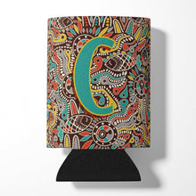 Load image into Gallery viewer, Letter C Retro Tribal Alphabet Initial Can or Bottle Hugger CJ2013-CCC
