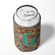 Load image into Gallery viewer, Letter G Retro Tribal Alphabet Initial Can or Bottle Hugger CJ2013-GCC