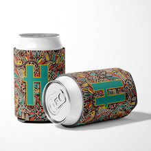 Load image into Gallery viewer, Letter H Retro Tribal Alphabet Initial Can or Bottle Hugger CJ2013-HCC