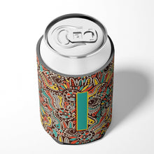 Load image into Gallery viewer, Letter I Retro Tribal Alphabet Initial Can or Bottle Hugger CJ2013-ICC