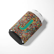 Load image into Gallery viewer, Letter J Retro Tribal Alphabet Initial Can or Bottle Hugger CJ2013-JCC