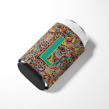 Load image into Gallery viewer, Letter L Retro Tribal Alphabet Initial Can or Bottle Hugger CJ2013-LCC