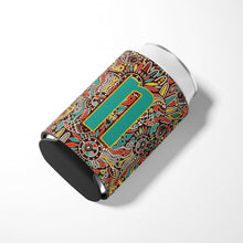 Load image into Gallery viewer, Letter N Retro Tribal Alphabet Initial Can or Bottle Hugger CJ2013-NCC