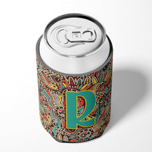 Load image into Gallery viewer, Letter R Retro Tribal Alphabet Initial Can or Bottle Hugger CJ2013-RCC