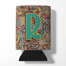 Load image into Gallery viewer, Letter R Retro Tribal Alphabet Initial Can or Bottle Hugger CJ2013-RCC