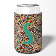 Load image into Gallery viewer, Letter S Retro Tribal Alphabet Initial Can or Bottle Hugger CJ2013-SCC