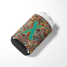 Load image into Gallery viewer, Letter X Retro Tribal Alphabet Initial Can or Bottle Hugger CJ2013-XCC