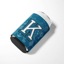 Load image into Gallery viewer, Letter K Sea Doodles Initial Alphabet Can or Bottle Hugger CJ2014-KCC