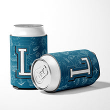 Load image into Gallery viewer, Letter L Sea Doodles Initial Alphabet Can or Bottle Hugger CJ2014-LCC