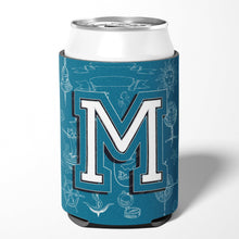 Load image into Gallery viewer, Letter M Sea Doodles Initial Alphabet Can or Bottle Hugger CJ2014-MCC