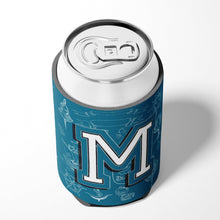 Load image into Gallery viewer, Letter M Sea Doodles Initial Alphabet Can or Bottle Hugger CJ2014-MCC