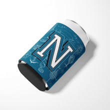 Load image into Gallery viewer, Letter N Sea Doodles Initial Alphabet Can or Bottle Hugger CJ2014-NCC