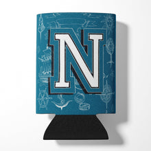 Load image into Gallery viewer, Letter N Sea Doodles Initial Alphabet Can or Bottle Hugger CJ2014-NCC