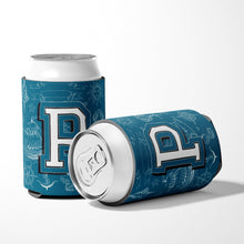 Load image into Gallery viewer, Letter P Sea Doodles Initial Alphabet Can or Bottle Hugger CJ2014-PCC