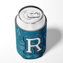 Load image into Gallery viewer, Letter R Sea Doodles Initial Alphabet Can or Bottle Hugger CJ2014-RCC